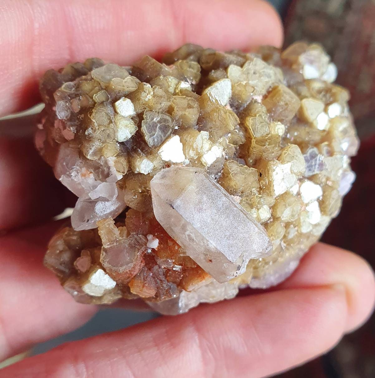 Mica Lépidolite avec Quartz Du Minas Gerais, Brésil. 54x41x34 mm. #mq12