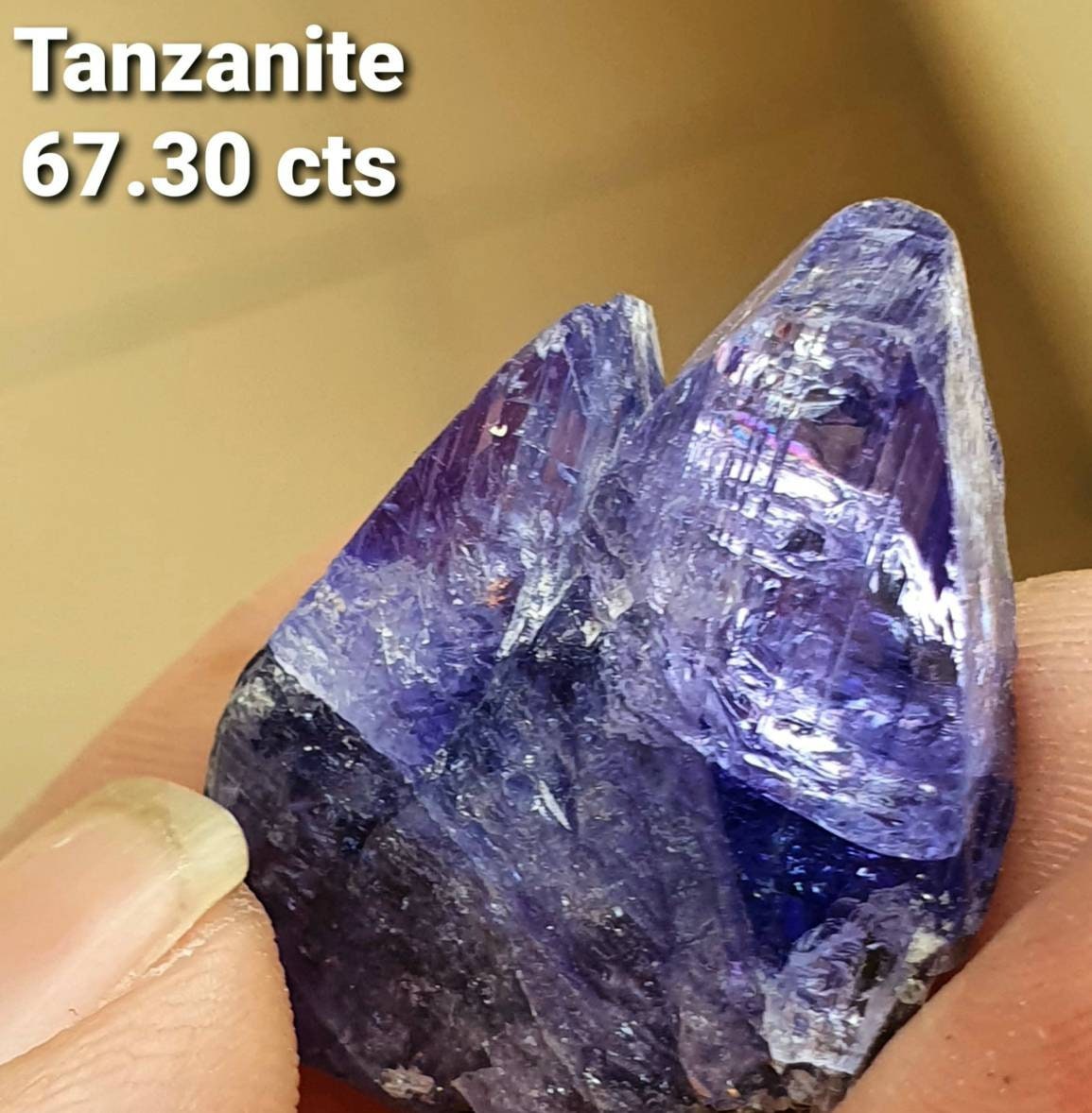 Tanzanite Crystal 67, 30 Cts. From Merelani, Tanzania. 29 X 22, 5 12, 4 mm.