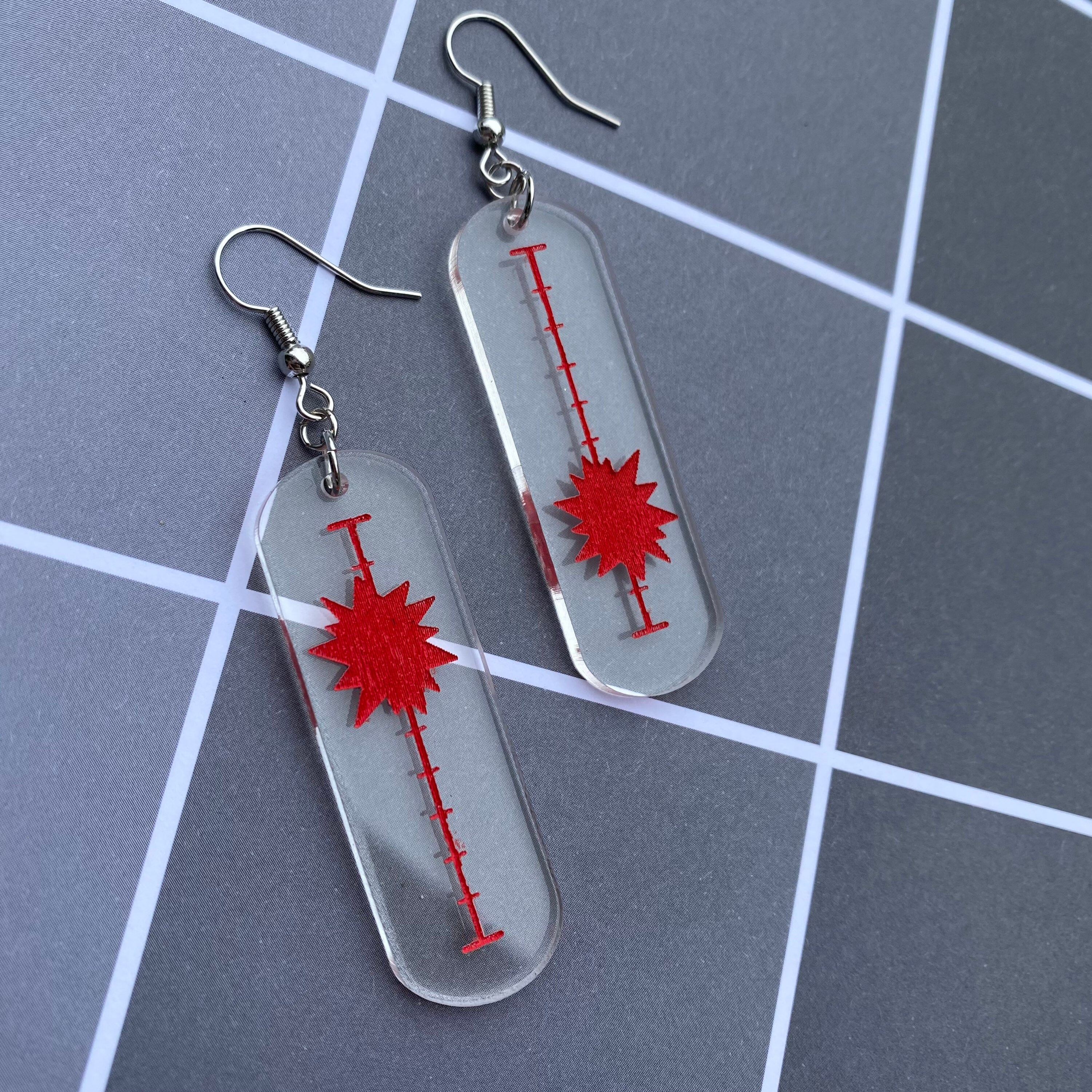 Jujutsu Kaisen Nanami Ratio Inspired Acrylic Earrings
