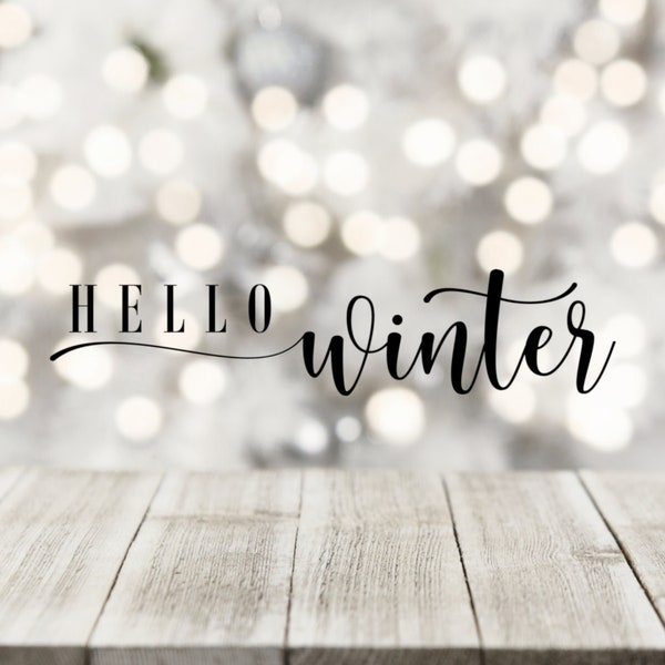 Aufkleber Hello Winter, Sticker, Winteraufkleber, Weihnachtsaufkleber, Aufkleber für Fenster, Fensterbild