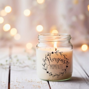 Geschenk  Aufkleber Herzensmomente im Kranz, Sticker, Geschenk zum Geburtstag, Aufkleber  für Glas Windlicht, Einfach Danke sagen Geschenk