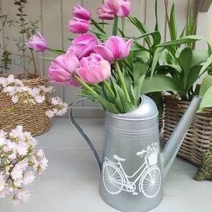 Aufkleber Blumenfahrrad, Sticker Fahrrad,Gartendeko,Aufkleber für Gießkanne,Fensteraufkleber, Fensterbild, Aufkleber für Windlicht