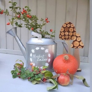 Herbstaufkleber, Aufkleber, Sticker, Herbstzauber, Garten, Dekoration, Gießkanne,Fensteraufkleber, Fensterbild, Aufkleber für Windlicht,