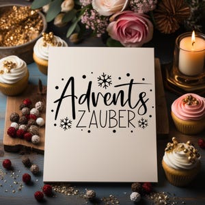 Weihnachtsaufkleber Adventszauber, Aufkleber, Sticker, Weihnachtsfensterbild, weihnachtliche Dekoidee, Rub- ON Sticker Weihnachten