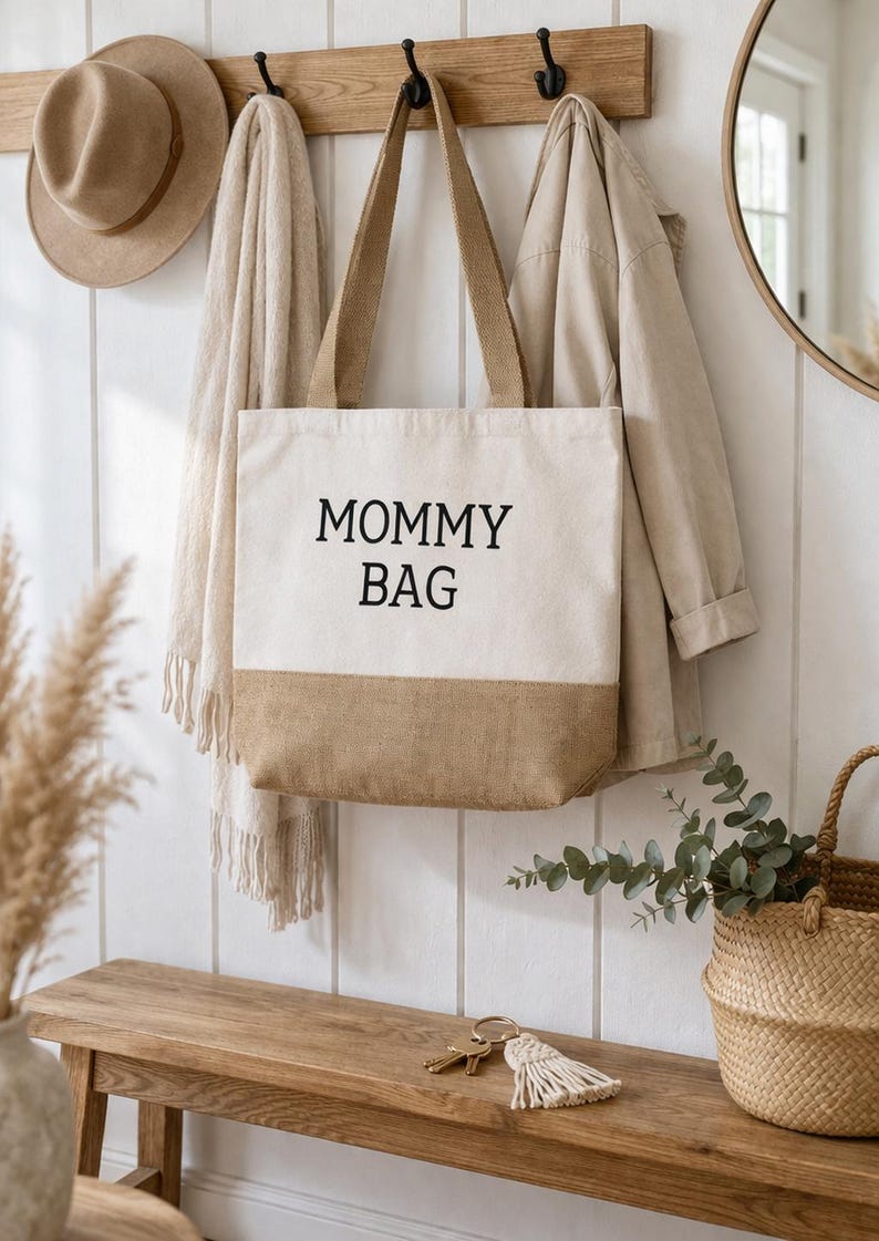 Bolsa de mercado, bolsa de compras de yute, bolsa, bolsa de mamá, bolsa de compras, bolsa favorita XL imagen 1