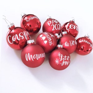Aufkleber für Weihnachtskugeln Weihnachtsaufkleber, Sticker, Namensaufkleber personalisiert, Christbaumkugelaufkleber, Weihnachten, Rub-ON