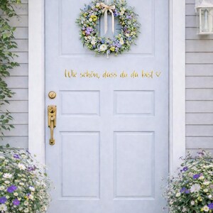 Welcome Door Sticker | How lovely to have you here | Front Door Decor | Modern Entrance Decor | Wall Decal Door Saying image 5