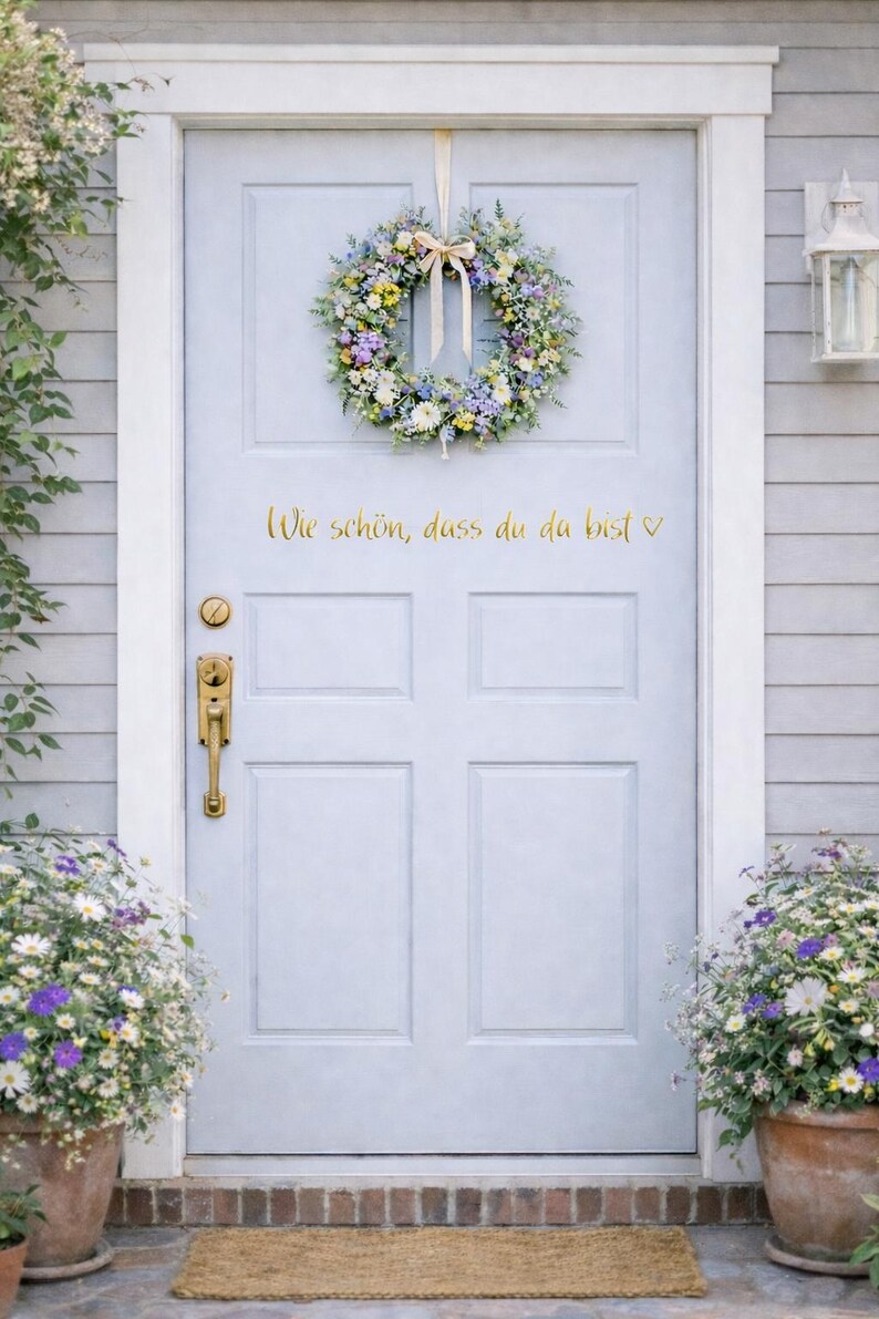 Welcome Door Sticker | How lovely to have you here | Front Door Decor | Modern Entrance Decor | Wall Decal Door Saying image 5