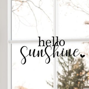 Aufkleber für Fenster, Sticker,  Hello Sunshine, Sommer, Aufkleber Gießkanne, Fensteraufkleber, Fensterbild, Aufkleber für Windlicht.