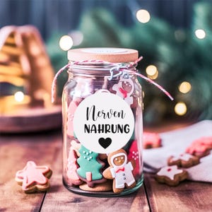 Aufkleber Nervennahrung,  Sticker Nervennahrung , Aufkleber für besondere Anlässe, Geschenkidee, Aufkleber für Glas, DIY, Rub On Sticker