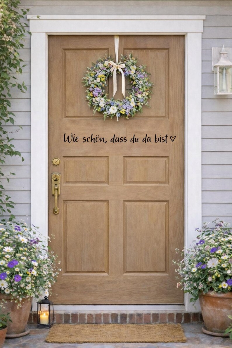 Welcome Door Sticker | How lovely to have you here | Front Door Decor | Modern Entrance Decor | Wall Decal Door Saying image 11
