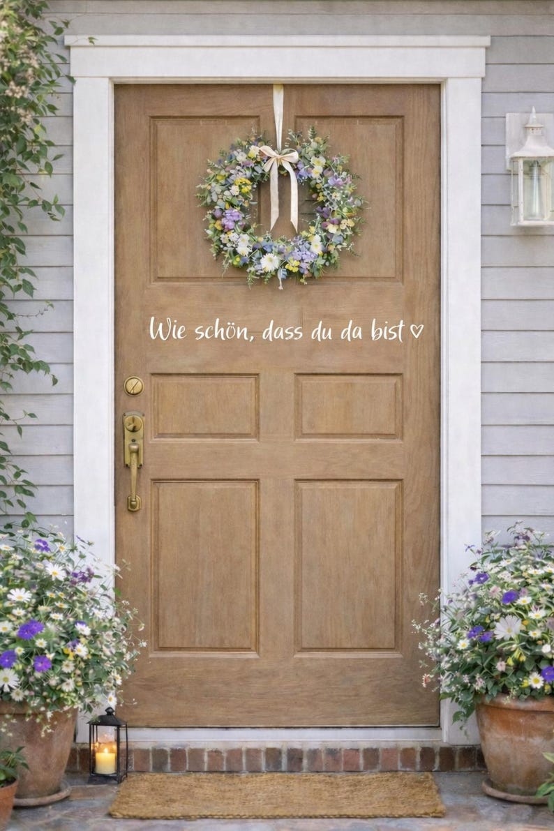Welcome Door Sticker | How lovely to have you here | Front Door Decor | Modern Entrance Decor | Wall Decal Door Saying image 8