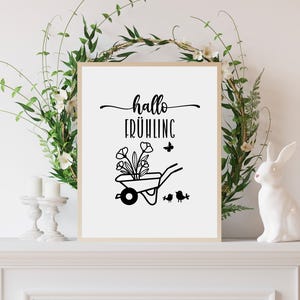 Frühlingsaufkleber, Aufkleber, Sticker,  Hallo Frühling, Spring, Ostern, Fensteraufkleber, Fensterbild, Osterdeko, kleines Ostergeschenk