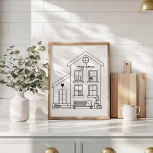 Aufkleber Cozy Home,Fensteraufkleber, Fensterbild, Aufkleber für Windlicht, Rub- On Sticker für Fenster, Dekoidee, Geschenkidee