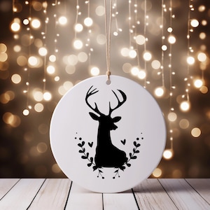Weihnachtsaufkleber, Hirschaufkleber, Weihnachtsdekoration, Fensterbild Weihnachten, Dekoideen für Fenster und Tür, Weihnachtssticker,