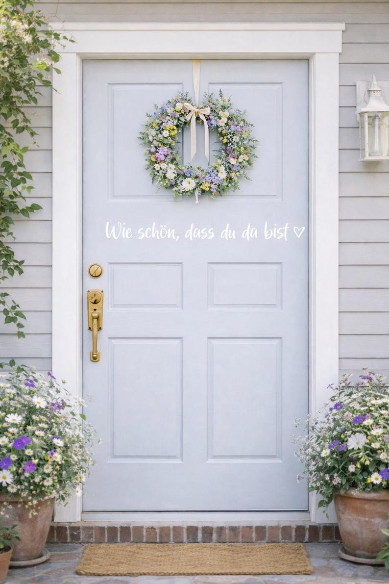 Welcome Door Sticker | How lovely to have you here | Front Door Decor | Modern Entrance Decor | Wall Decal Door Saying image 6