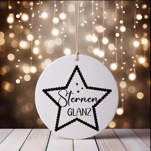 Aufkleber Sternenglanz, Sticker,  Dekoration, Weihnachtsaufkleber, DIY, Weihnachtsgeschenk, Winterliche Dekoidee für Advent und Weihnachten