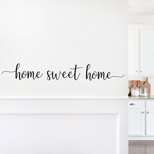 Aufkleber für Türen, Home sweet Home, Spiegelaufkleber, Sticker, Wandaufkleber, Fensteraufkleber,  Rub-On Sticker, Dekoidee