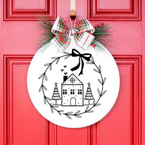 Weihnachtsaufkleber, Aufkleber Kranz, Winter Deko Idee, Fensterbild, Türaufkleber, Weihnachten, Türdekoration, Rub On Sticker