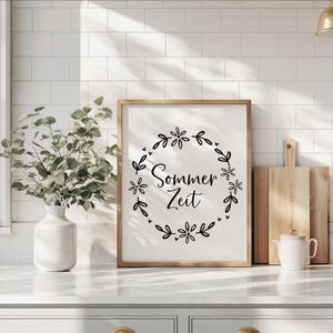 Aufkleber Sommerzeit, Sticker,Frühling, Kranz, Sommer Zeit,Fensterbild,Dekoration,Fensteraufkleber, Aufkleber für Windlicht, Fensterdeko