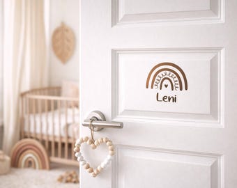 Door stickers, name stickers, personalized stickers, wall decals, rainbow stickers, children's room stickers, window stickers, window clings