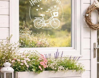 Hello Summer stickers, stickers, summer stickers, window cling, lantern, gift, summer, mirror stickers, summer decoration