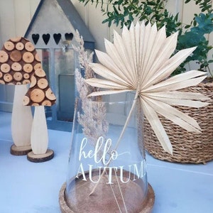 Herbstaufkleber, Aufkleber, Sticker,  Herbst, Autumn, Hello Autumn, Schriftzug, Geschenk, spiegelaufkleber, Aufkleber Vase,Fensterbild