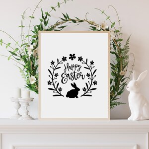 Aufkleber, Sticker, Osterkranz, Ostern, Frühling,Fensteraufkleber, Fensterbild, Aufkleber für Windlicht, Aufkleber Hase,  Oster DIY