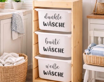Laundry sticker set | Trofast laundry basket stickers for Ikea | Laundry sorting stickers | Personalized household organization stickers