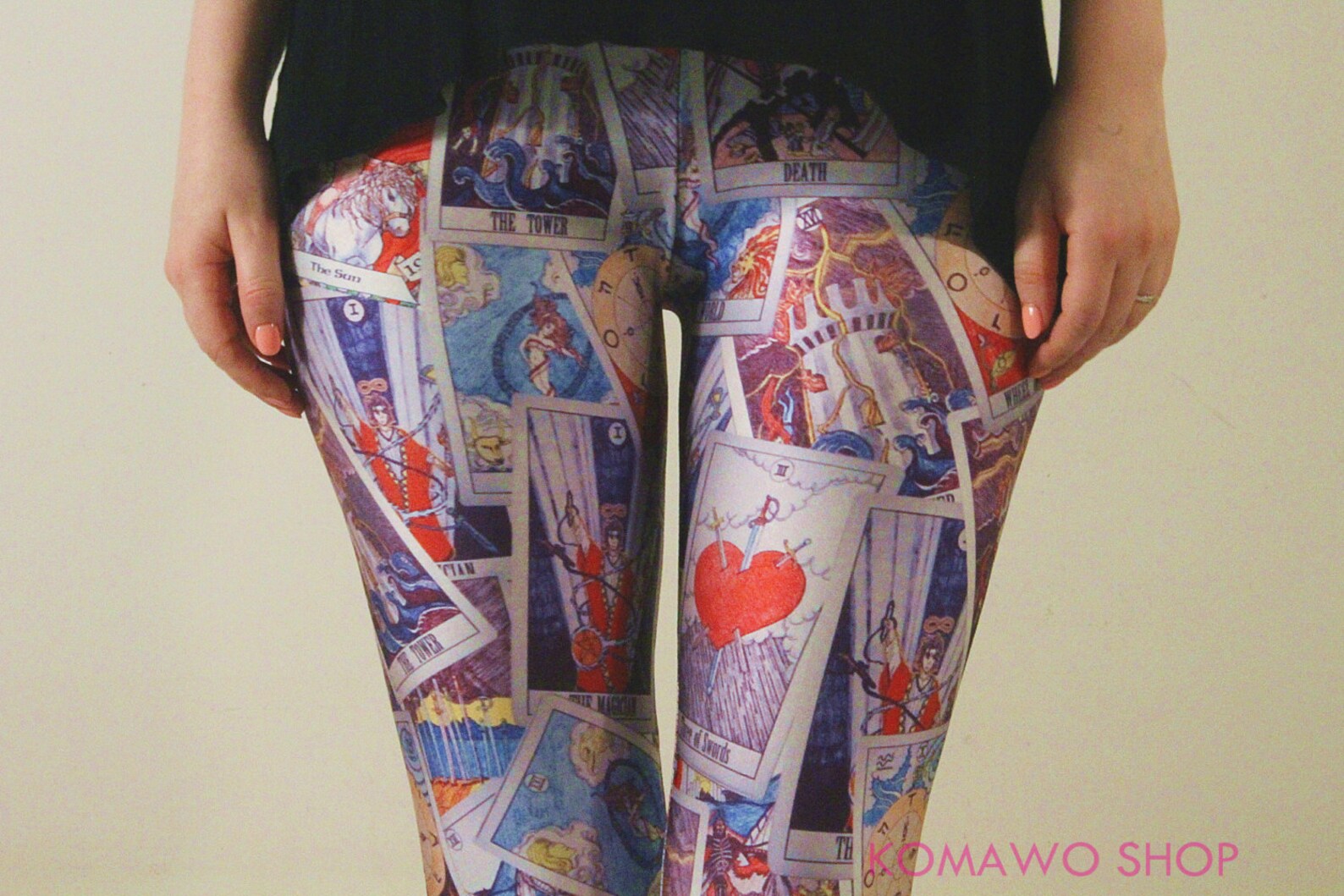 TAROT Leggings/ Tarot Cloth Rune Cards Leggings/ Womens Etsy