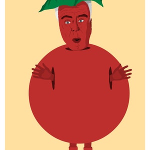 Phoenix Nights- 'Jerry The Berry' illustration A4 originale