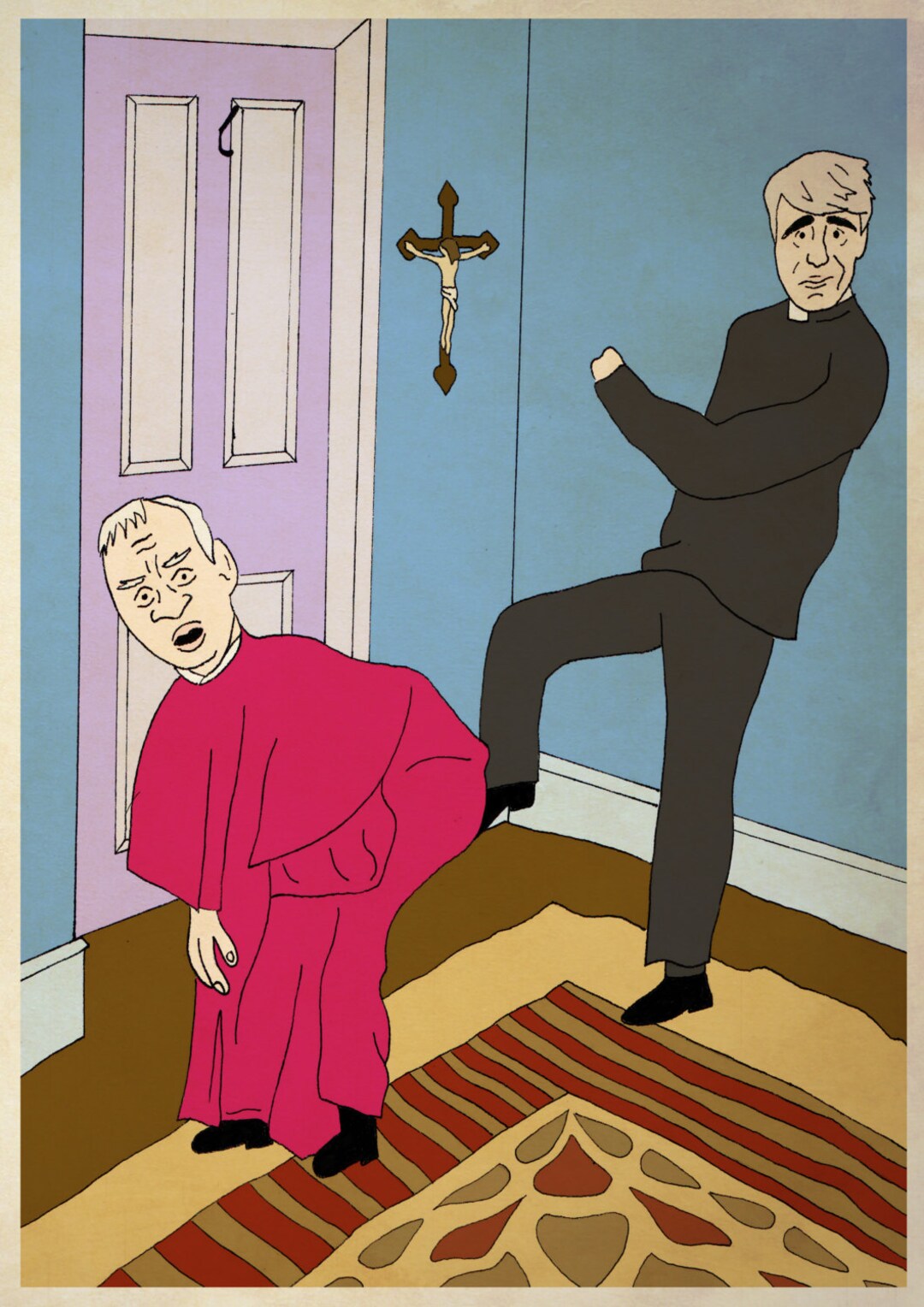 Father Ted Kicking Bishop Brennan up the Arse, A4 Print - Etsy