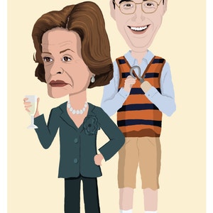 Arrested Development- Lucille and Buster Bluth A4 print