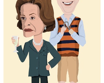 Arrested Development- Lucille and Buster Bluth A4 print