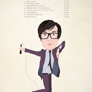 Jarvis Cocker, Pulp, Different Class, A4 Print