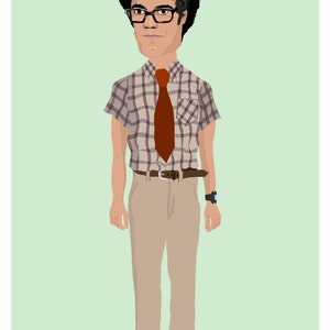 The IT Crowd- Maurice Moss A4 Print
