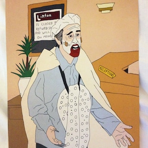 Alan Partridge print- &quot;Zombies in their very nature are inconsistent!&quot;