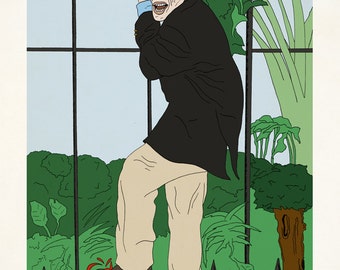 Alan Partridge Druck A3- &quot;Lynn I&#39;ve Pierced my Foot on a spiiiiiiiiiike!&quot;