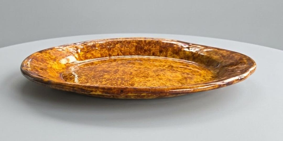 Rockingham Pottery Antique Rockingham Pottery Oval Platter - Etsy
