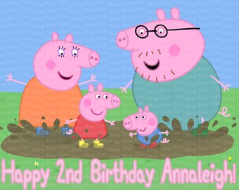 peppa pig personalized happy