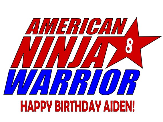 American Ninja Warrior Edible Icing Cake Decor Topper Il_570xn