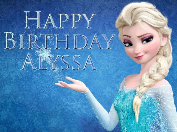 Your choice of one Disney Frozen Quarter Sheet Edible Icing Cake Decor Topper Il_570xn
