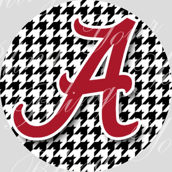 University of Alabama Crimson Tide Houndstooth Edible Icing Cake, Cookie, Cupcake & Cake Pop Decor Toppers - UA2 Il_570xn