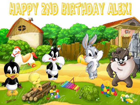 Warner Brothers Baby Looney Tunes Edible Icing Cake Decor Topper