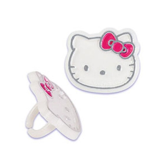 Hello Kitty Foil Cupcake Rings Cake Decor Toppers Il_570xn