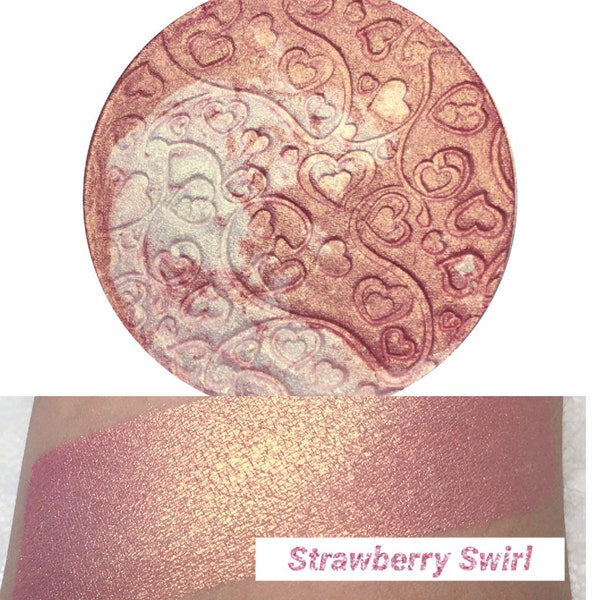 Strawberry Swirl Pressed Highlighter Face & Eye Highlight Powder