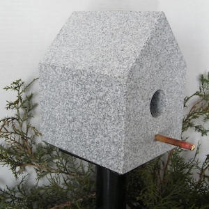 Birdhouse/Granite Birdhouse,Stone Birdhouse, Handcrafted Stone Birdhouse