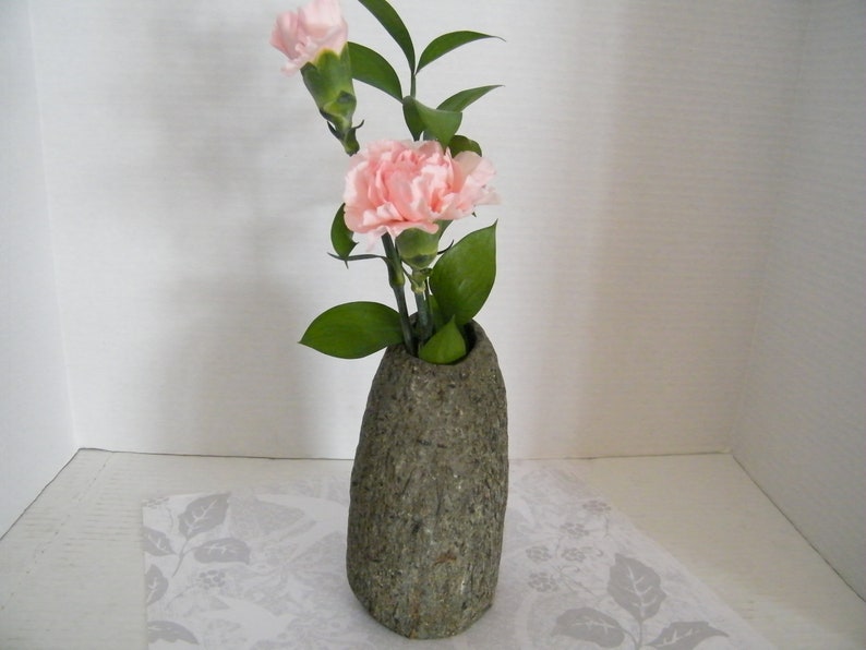 Vase Natural Rock Vase Table Centerpiece Stone Vase Etsy