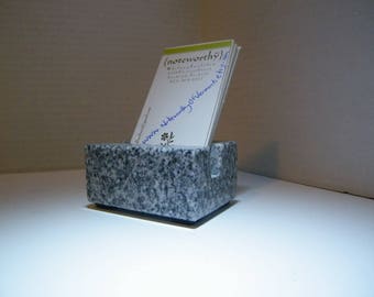 Vertical Business Card Holder/Vertical Card Holder/Business Card Holder/Vermont Granite Business Card Holder/ Stone Business Card Holder