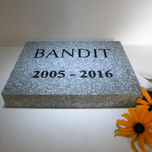 Granite Pet Memorial, Personalized Pet Memorial, Pet Grave Marker, Granite Pet Marker